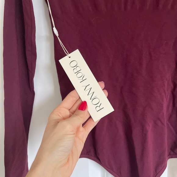 RONNY KOBO KEYHOLE BACK LONG SLEEVE BODYSUIT - Picture 2 of 5